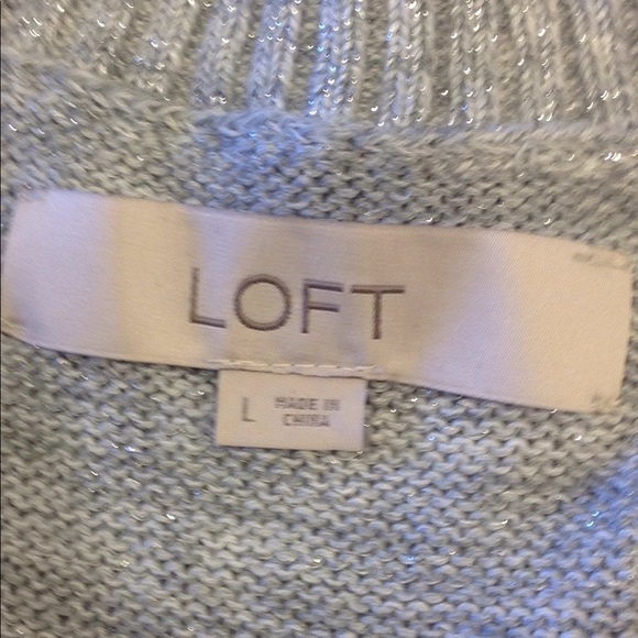 LOFT Grey sparkly sweater size L - Picture 6 of 8